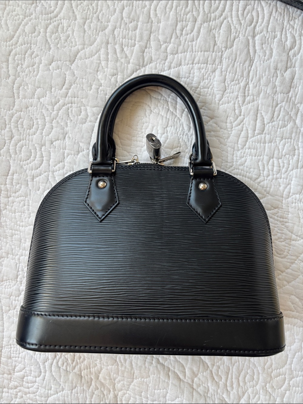 Louis Vuitton Black Epi Alma BB with Strap and Dust Bag - Picture 5 of 14